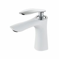 White Taps Basin Mixer